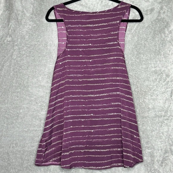 Mossimo XXL 2X Top Shirt Purple White Striped Sleeveless Scoop Neck Racerback - Picture 6 of 6